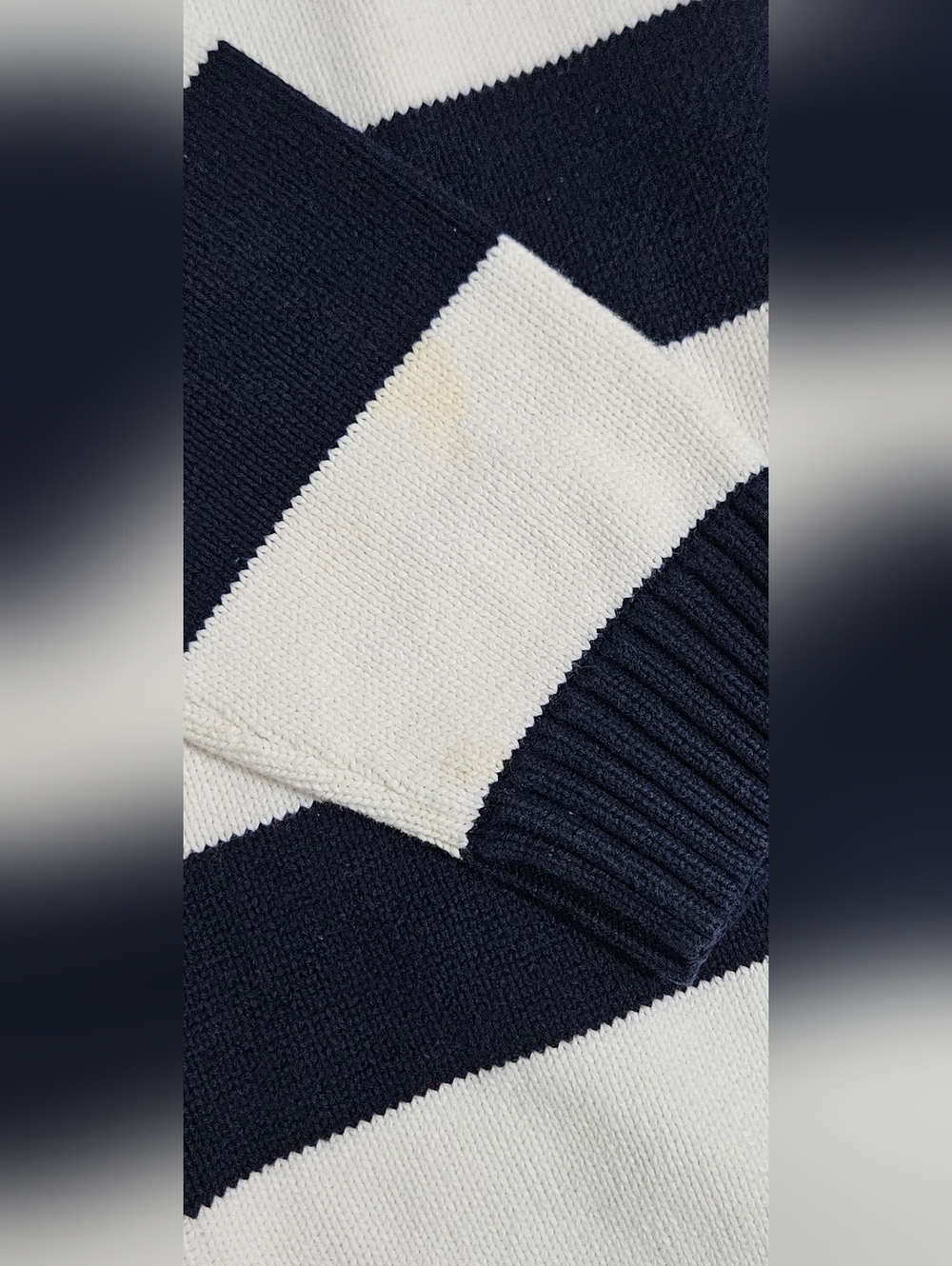 ralph lauren nautical sweater Womens Navy White Stripe Petite Large - Picture 9 of 9